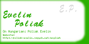 evelin poliak business card